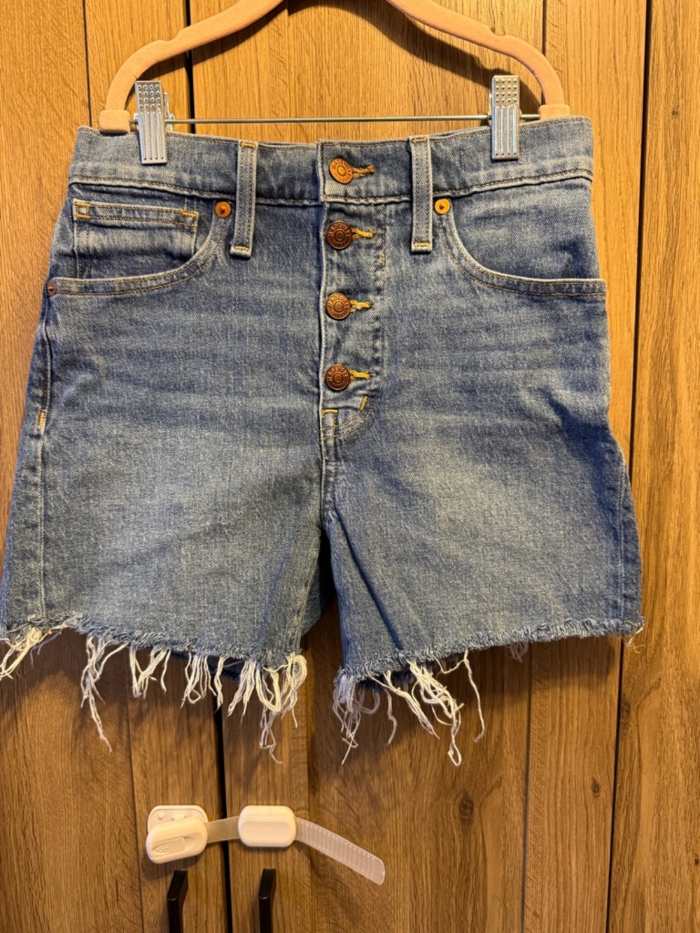 Madewell Button Fly High Rise Denim Shorts Size 24